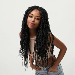 
            
                Load image into Gallery viewer, Locs of Love | Lace Front Wig | Black | 27 inches
            
        