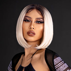 
            
                Load image into Gallery viewer, Icy Blonde | Lace Front Wig | White | 26 inches
            
        