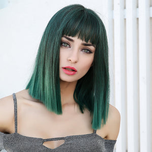 
            
                Load image into Gallery viewer, King Kylee | Synthetic Wig | Black Green Mix | 16 inches
            
        