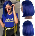 Blue Crush | Lace Front Wig | Middle Blue | 12 inches