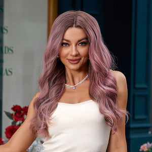 
            
                Load image into Gallery viewer, Ashen Aura | Synthetic Wig | Pink Grey | 27 inches
            
        