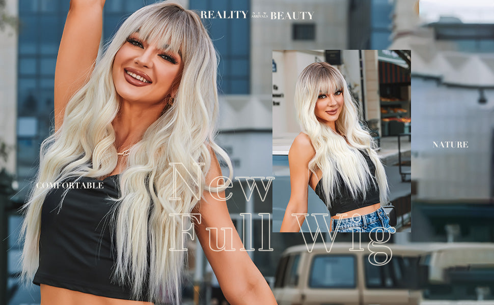 Bubbly Blonde | Synthetic Wig | Ombre | 27 inches
