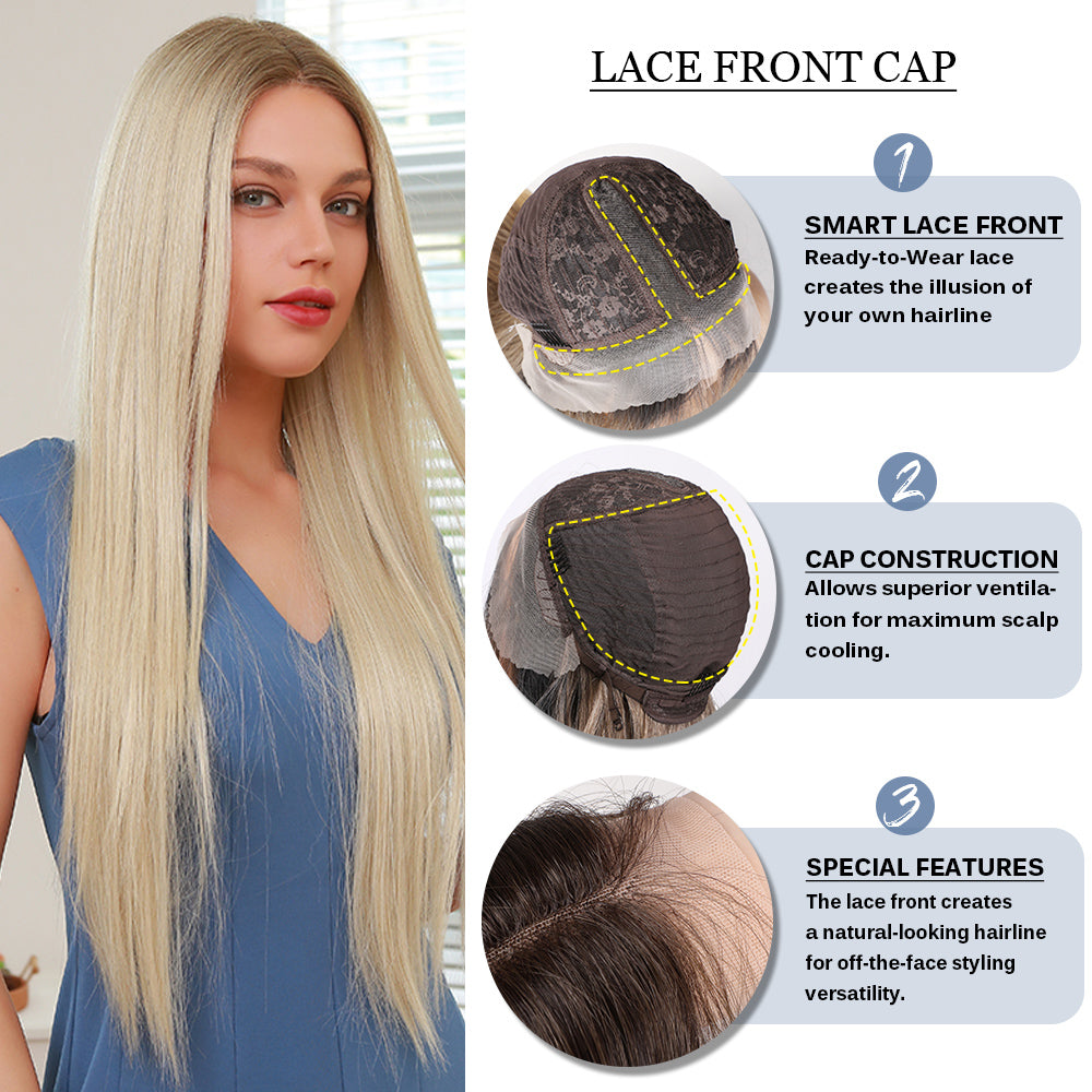 
            
                Load image into Gallery viewer, Champagne Supernova | Lace Front Wig | Champagne Gold | 26 inches
            
        