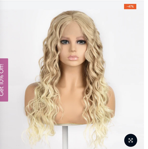 
            
                Load image into Gallery viewer, limmering Gold  | Lace Front Wig | Gold | 24 inches
            
        