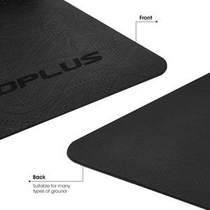 
            
                Load image into Gallery viewer, Yoga Mat Non Slip Exercise &amp;amp; Pilates mat, Yoga Fitness Mat with Asana Line, TPE Gymnastics Mat with Carry Handle Strap
            
        