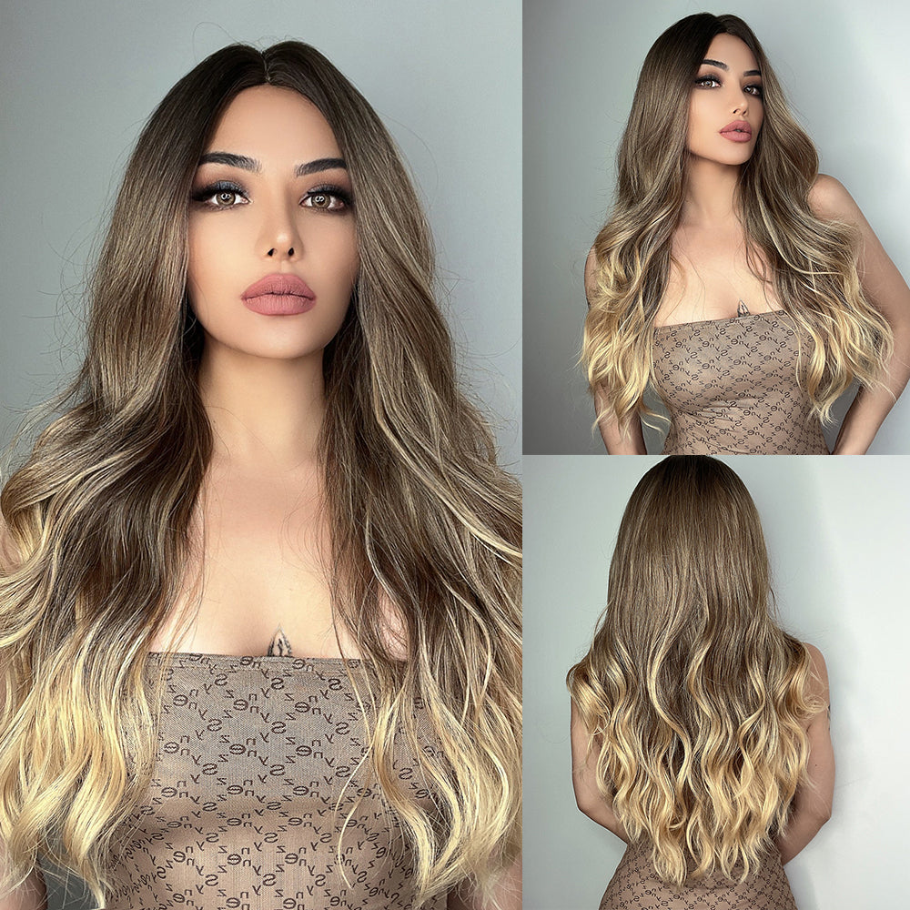 
            
                Load image into Gallery viewer, Blonde Ombre Crush | Synthetic Wig | Ombre | 27 inches
            
        