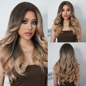 Caramel Currents | Synthetic Wig | Ombre | 28 inches