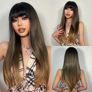 
            
                Load image into Gallery viewer, Hazel Hues | Synthetic Wig | Ombre | 24 inches
            
        