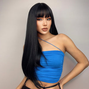 
            
                Load image into Gallery viewer, Just Black | Synthetic Wig | Black | 24 inches
            
        