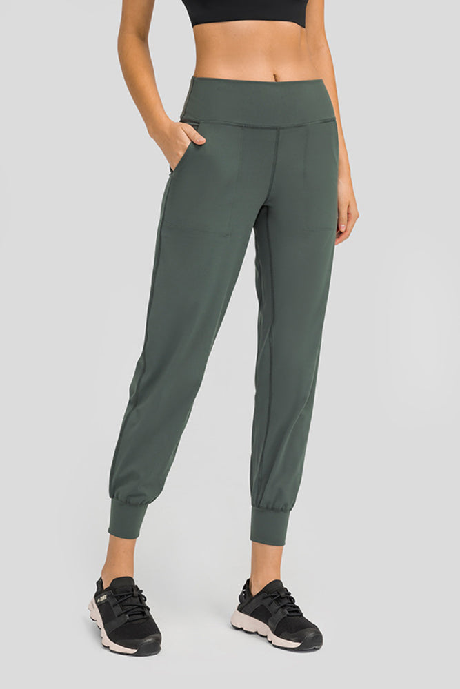 
            
                Load image into Gallery viewer, Wide Waistband Slant Pocket Pants
            
        