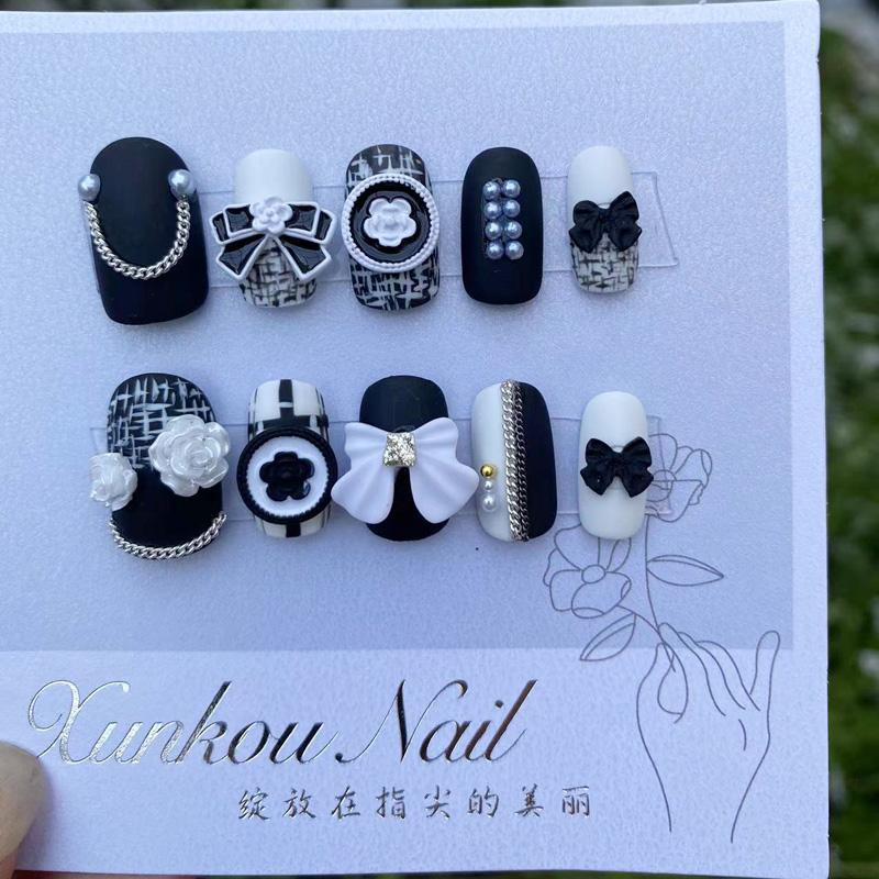 Gel Nail Kit Full Cover Manicure Set Acrylic Nail Kit Stick on Nails