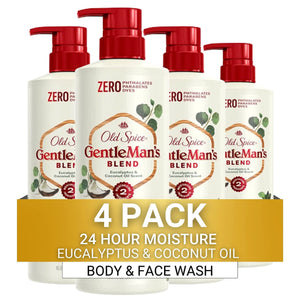 
            
                Load image into Gallery viewer, Old Spice Men&amp;#39;s Body Wash GentleMan&amp;#39;s Blend Eucalyptus and Coconut Oil 18 oz Pack of 4
            
        