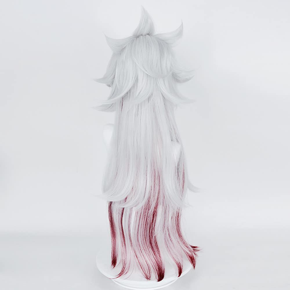 
            
                Load image into Gallery viewer, Atataki Itto | Cosplay Wig |  Silver Mixed Red
            
        