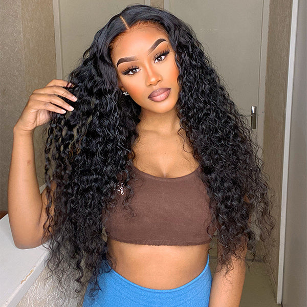 4 x 4 Lace Closure | Virgin Hair | Black | Water Wave | Fashion Wig | 18 inches |